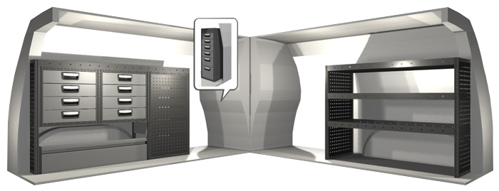 lightweight van racking system 