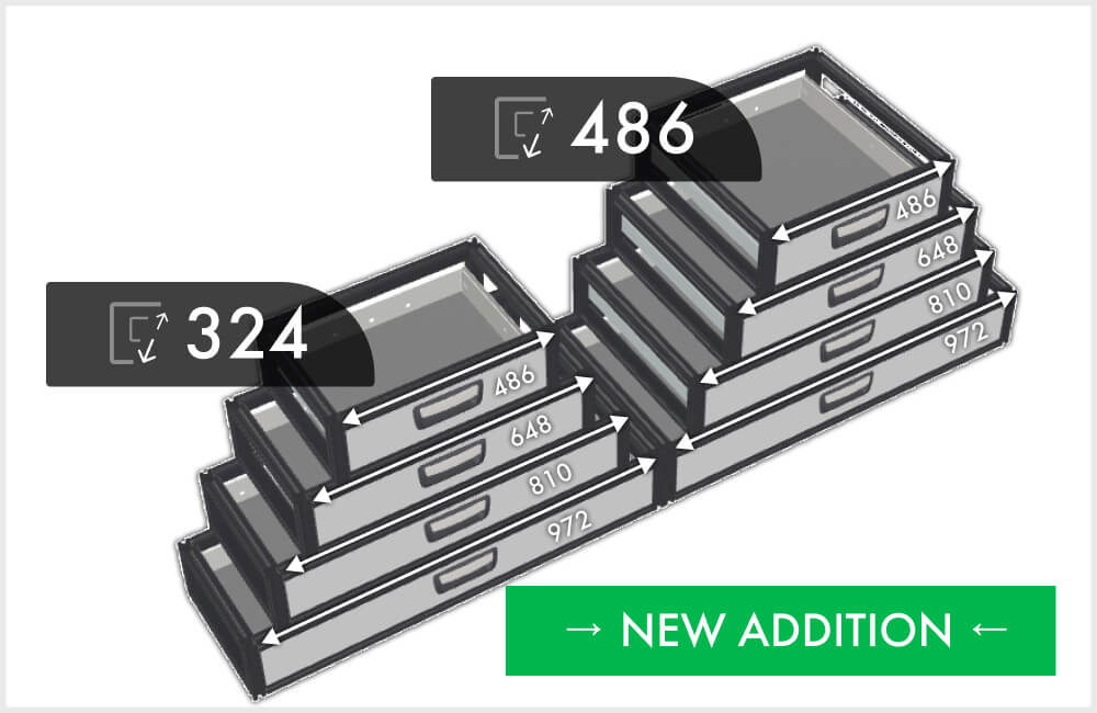 News: Single drawer, double the utility – now in the standard range!
