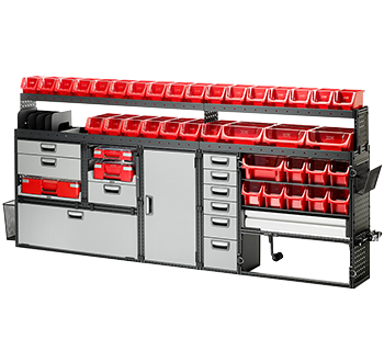 tevo modular van rack is lightweight and robust